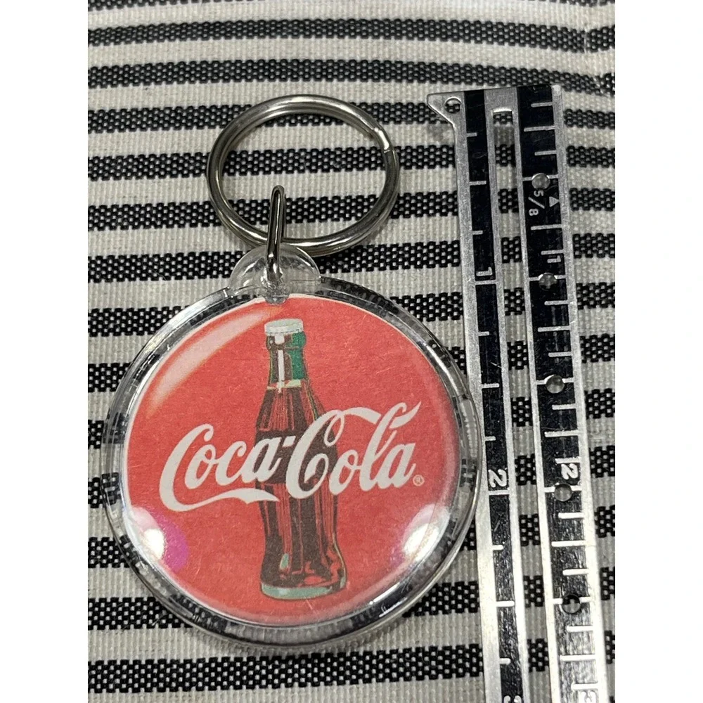 Coca-Cola Classic Red Bottle Logo Acrylic Keychain Retro Soda Collectible